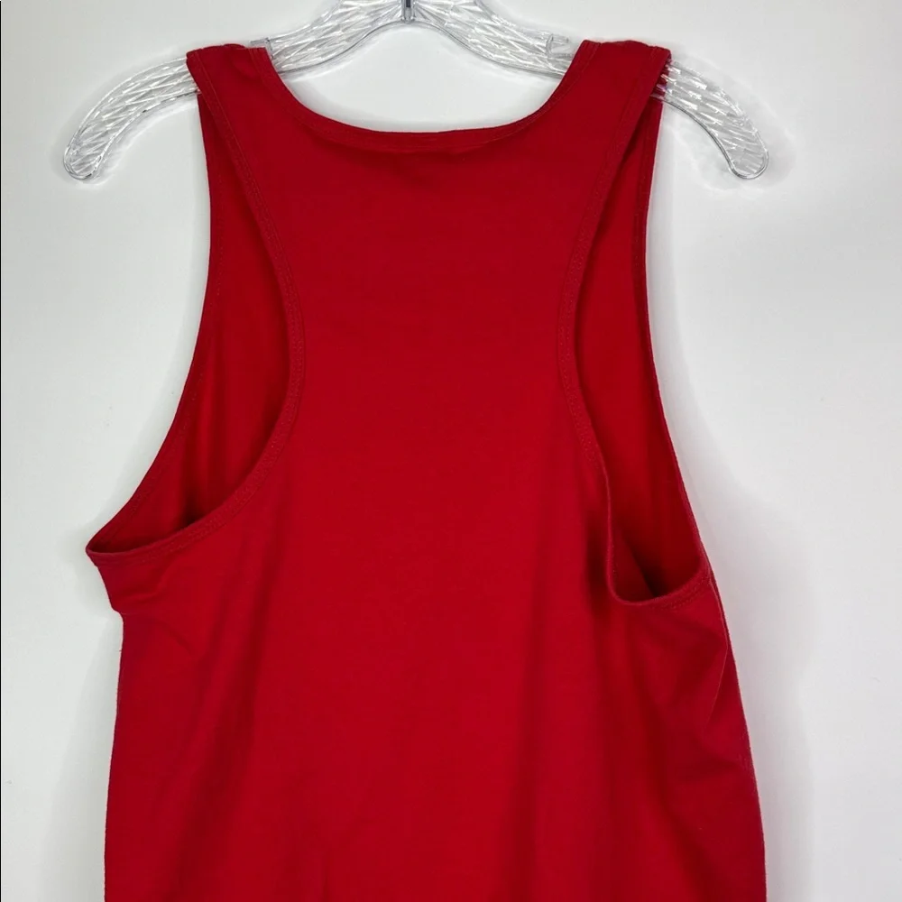 Vintage Jerzees Red Cotton Tank Top Size Medium